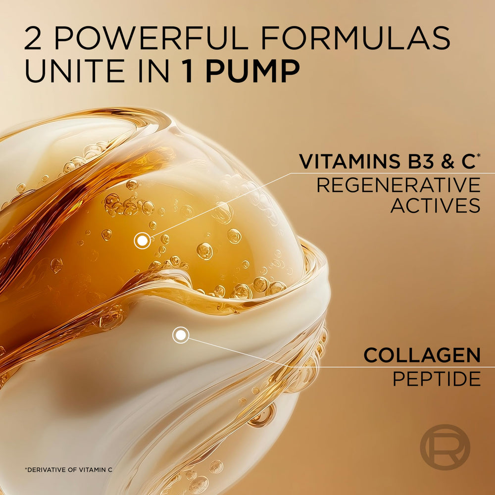 Pearlescent milky serum texture close-up highlighting brightening and even skin tone potential