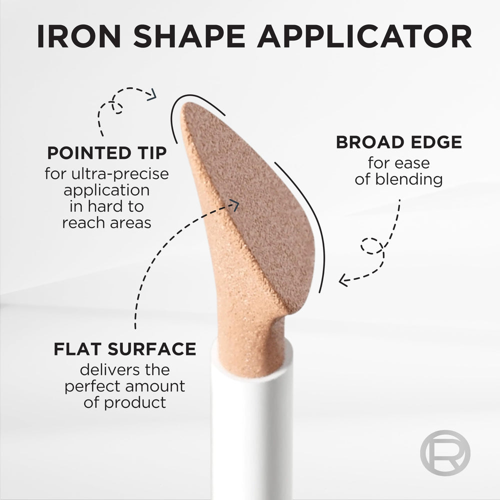 L'Oreal Paris Corrector Radiant Serum con aplicador plano para cobertura rápida.