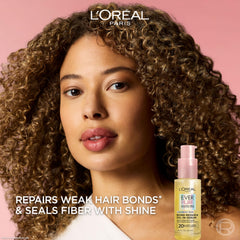 L'Oreal Paris Bond Repair+ Aceite en Suero, aplicación en cabello húmedo para brillo y suavidad.