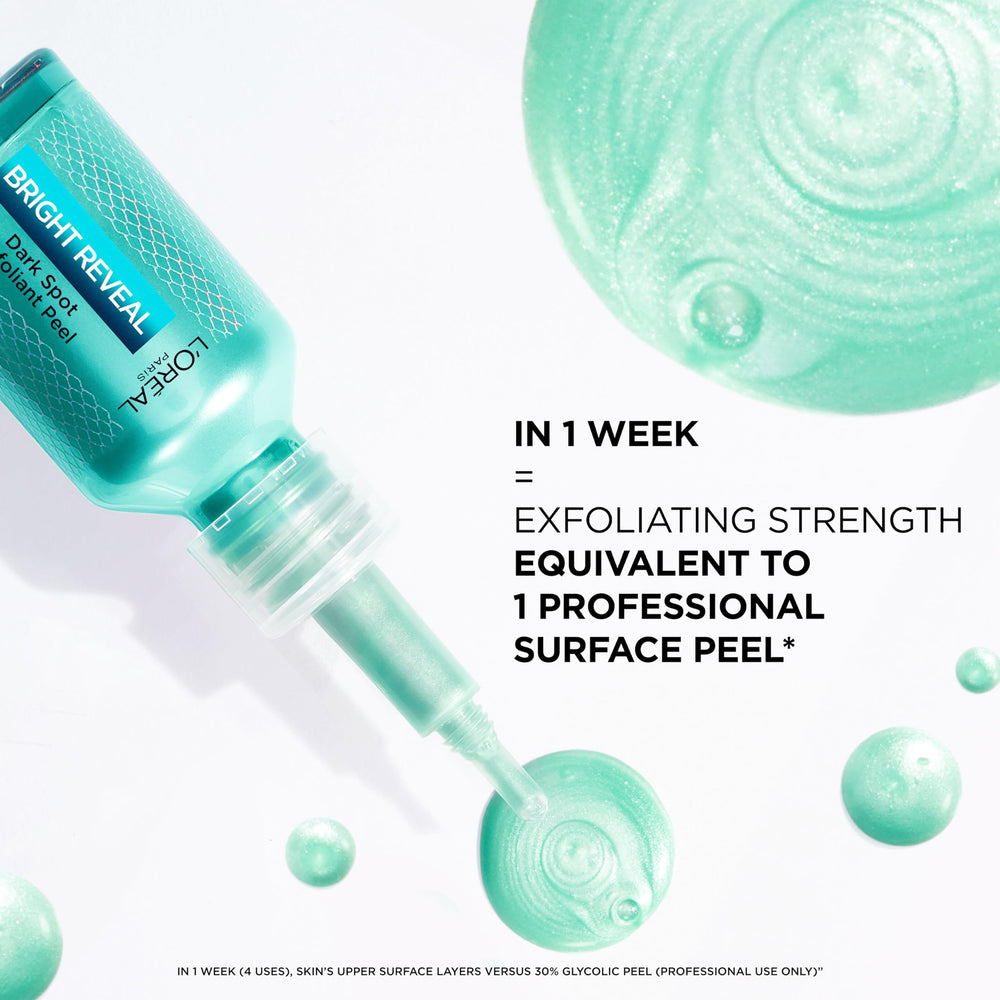 L'Oreal Paris Bright Reveal exfoliant with SPF sample included for daily protection