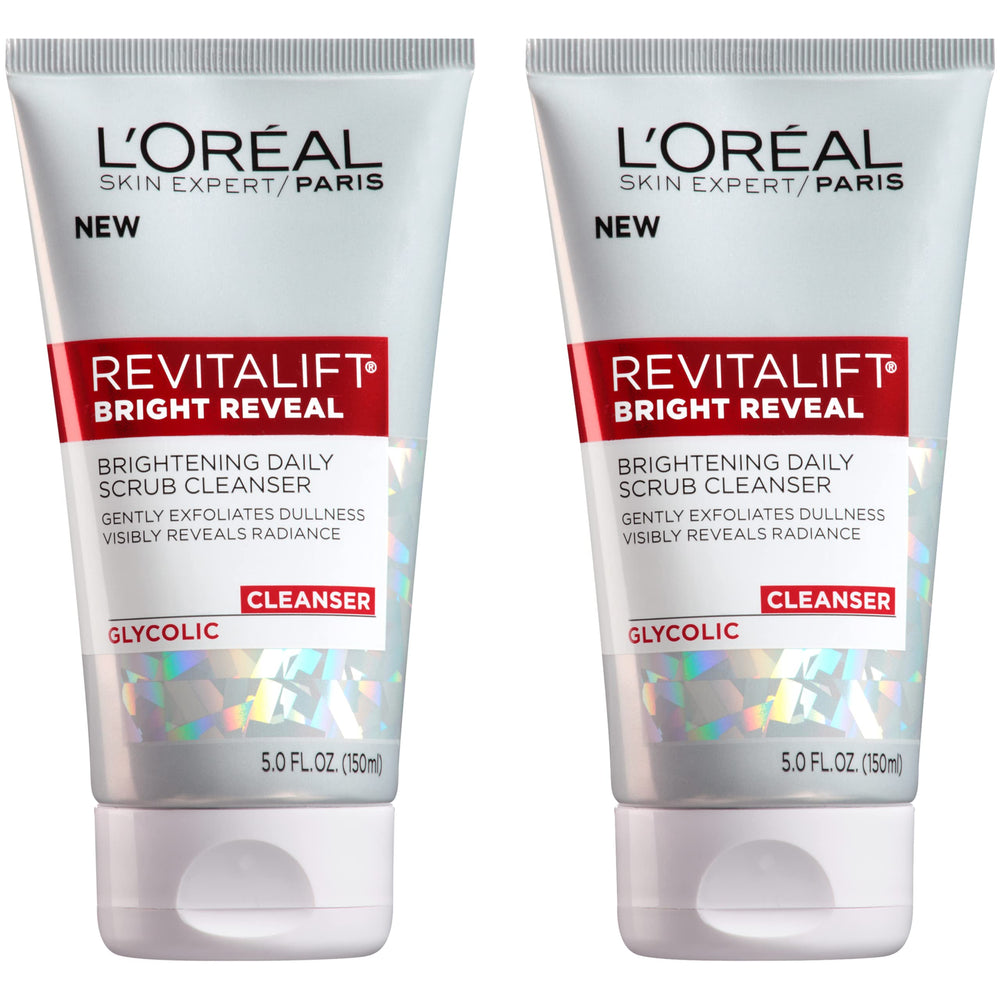 L’Oréal Paris Bright Reveal limpiador facial glicólico, textura suave y luminosidad.