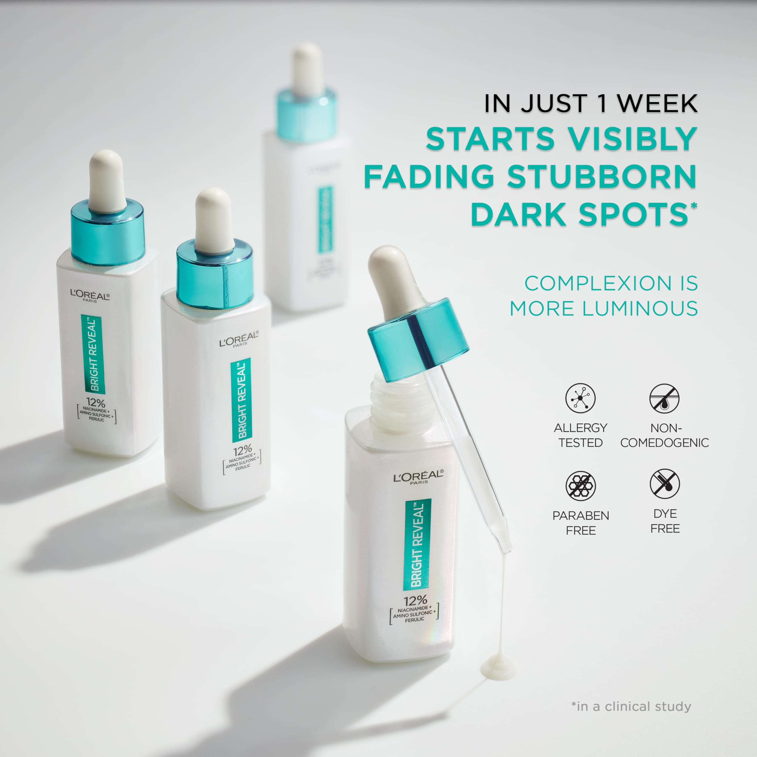Textured close-up illustrating the serum's non-greasy finish on skin.