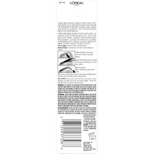 L'Oréal Paris Brow Stylist aplicación precisa con punta triangular para delinear cejas.
