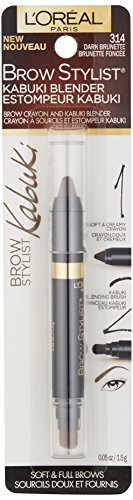 L'Oréal Paris Brow Stylist Kabuki brocha Kabuki facilita la mezcla suave de cejas.