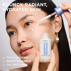 L'Oreal Paris Collagen Moisture Bounce Serum texture-closeup showing pearlescent finish