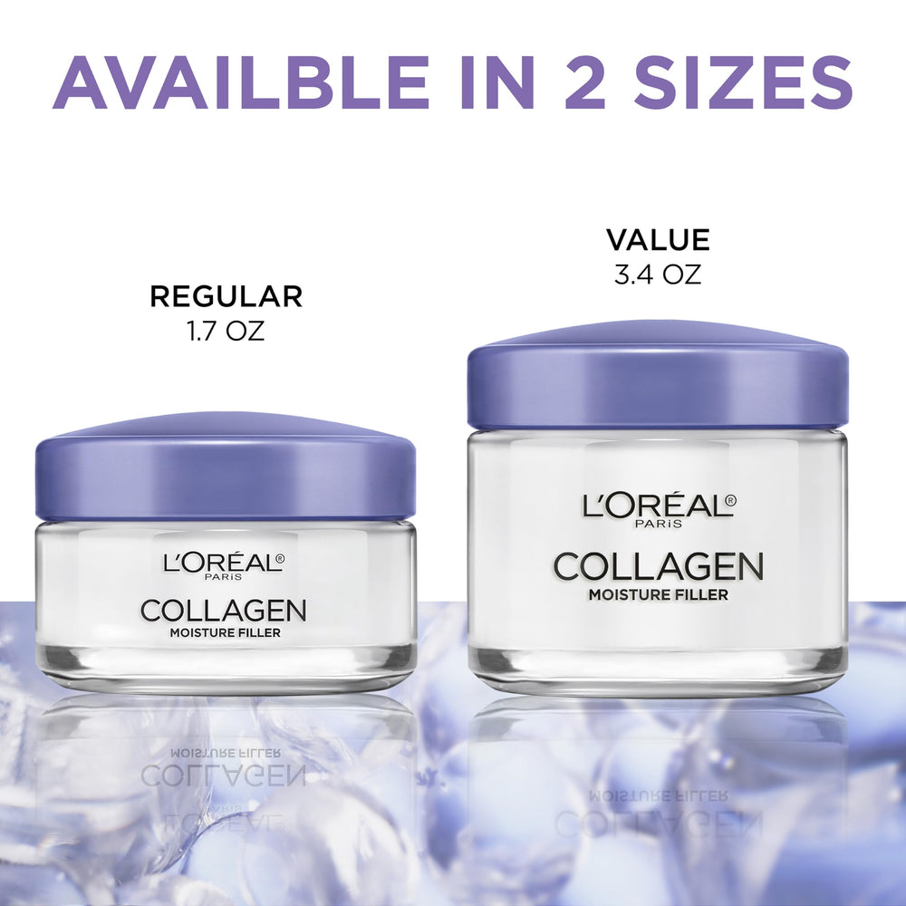 Loreal Paris Collagen Moisture Filler label detail highlights free ingredients