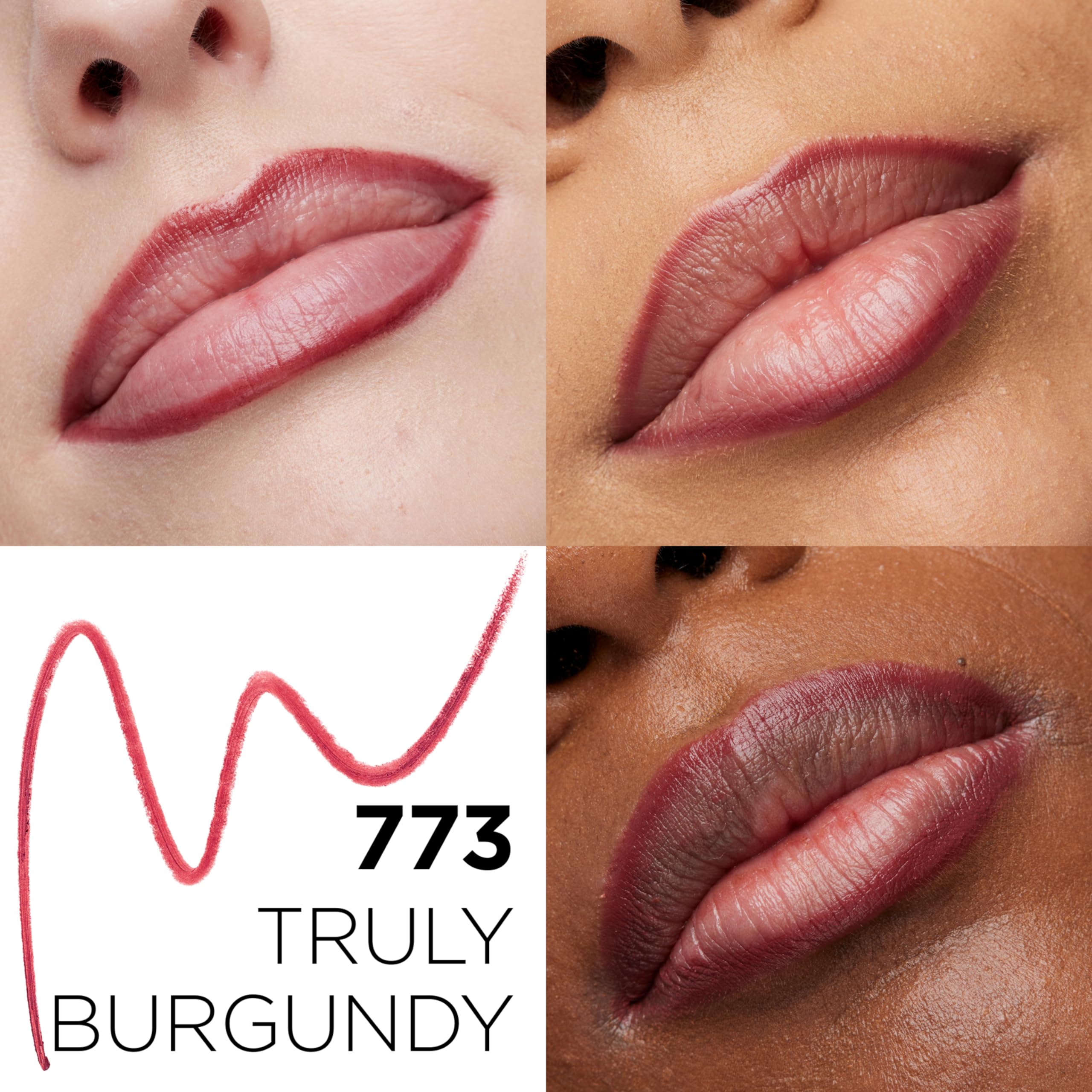 Muestra de color burgundia con L'Oreal Paris Color Riche para verificar tono