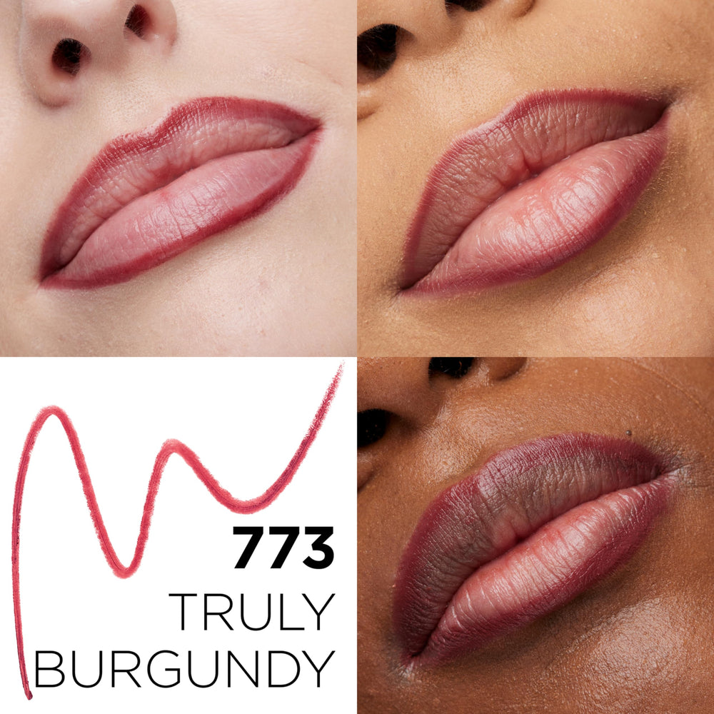 Muestra de color burgundia con L'Oreal Paris Color Riche para verificar tono