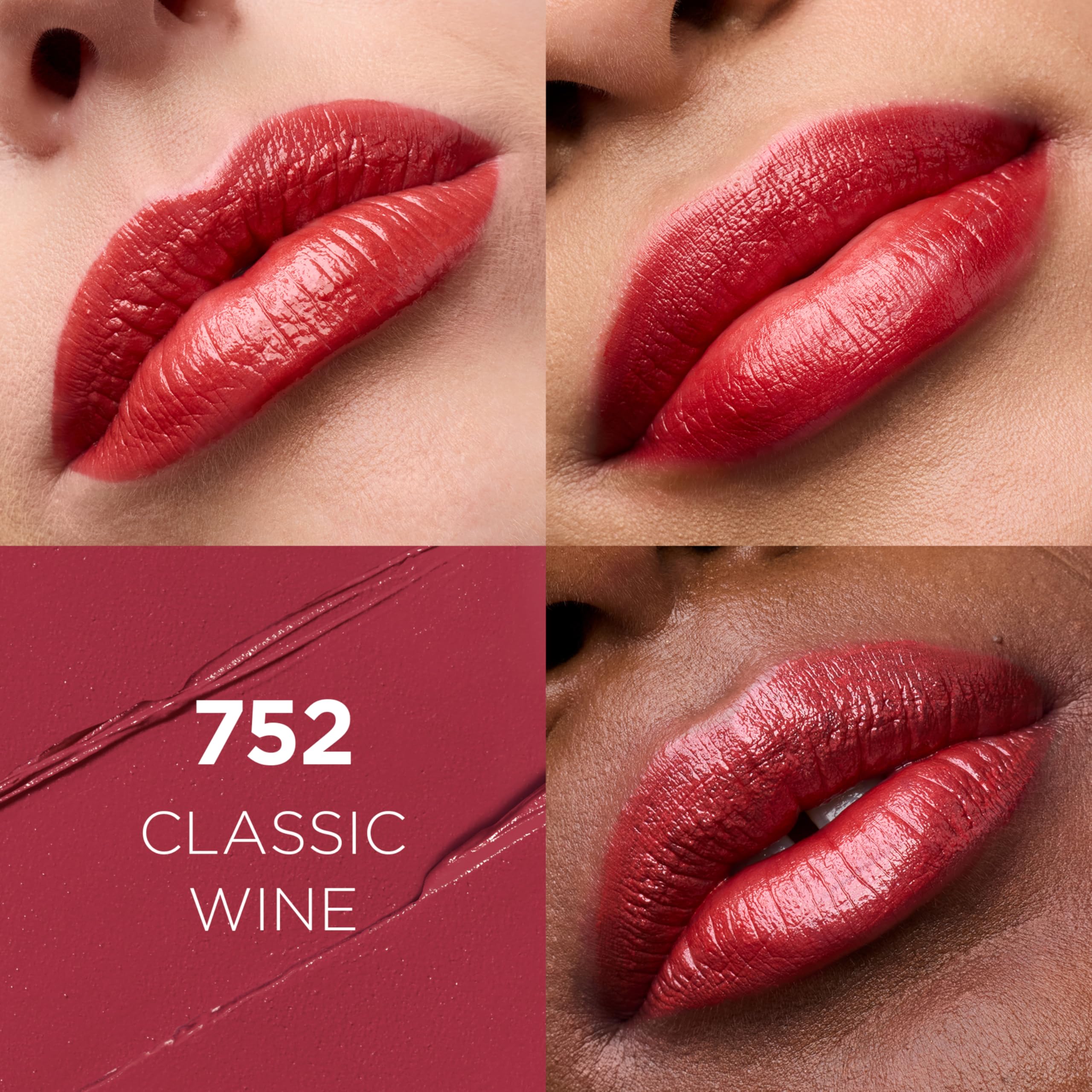 L’Oréal Paris Color Riche Classic Wine con aplicador cómodo para acabado uniforme.