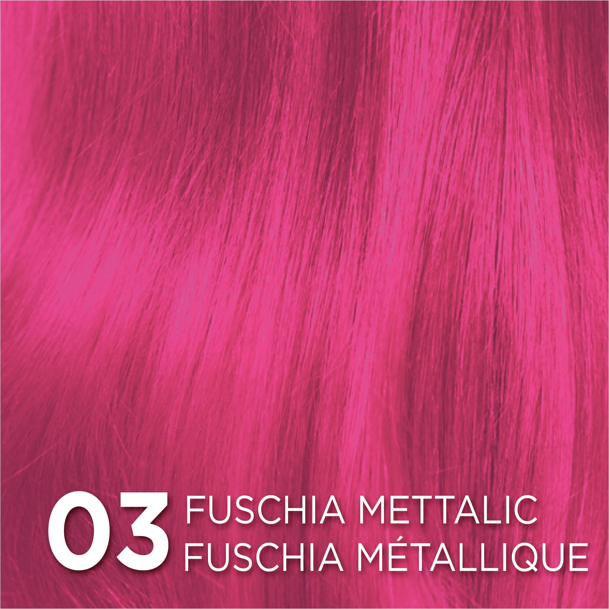 L'Oreal Paris Colorista Metallic Pink being applied to hair for bold color.