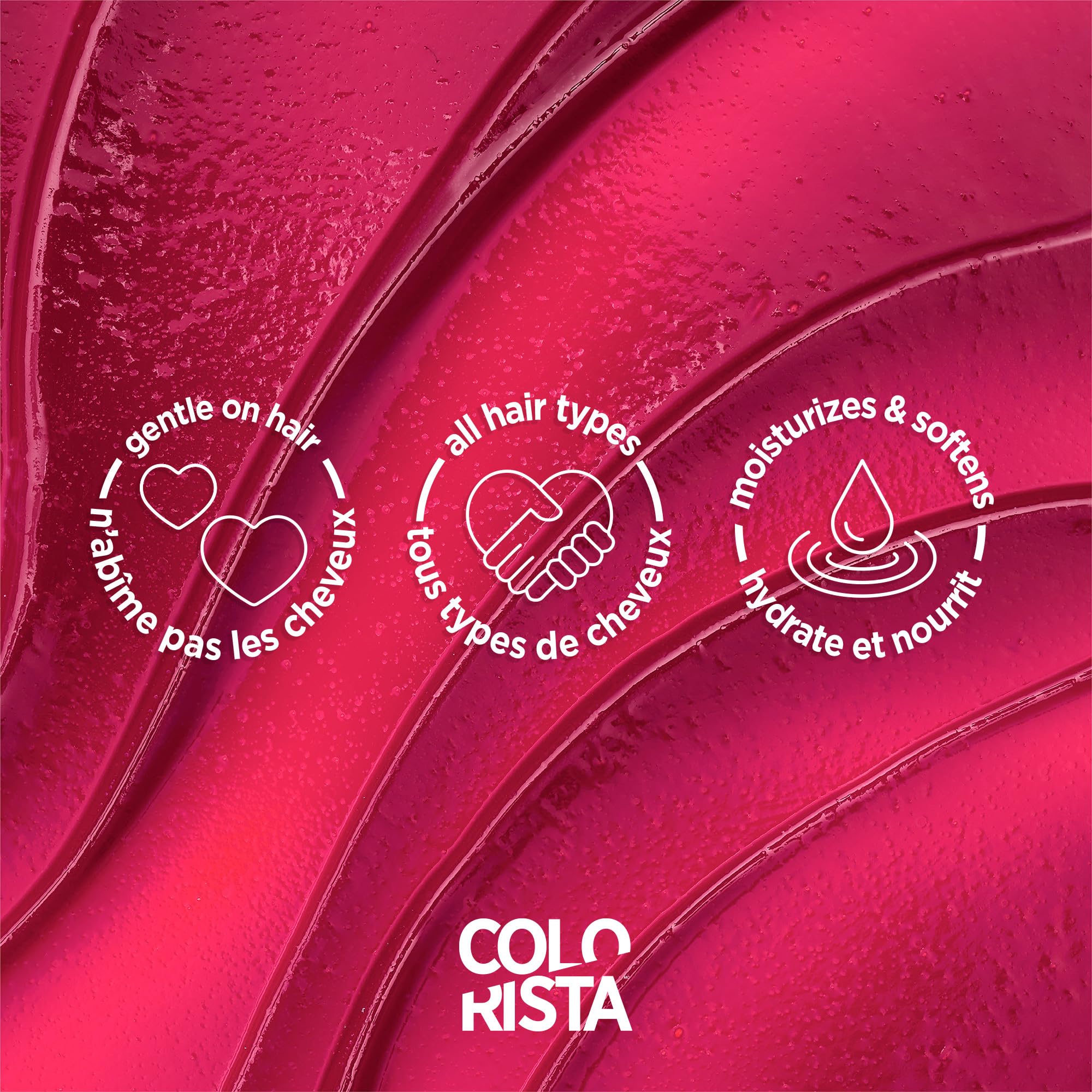 Close-up of L'Oreal Paris Colorista Metallic Pink finish with metallic sheen.