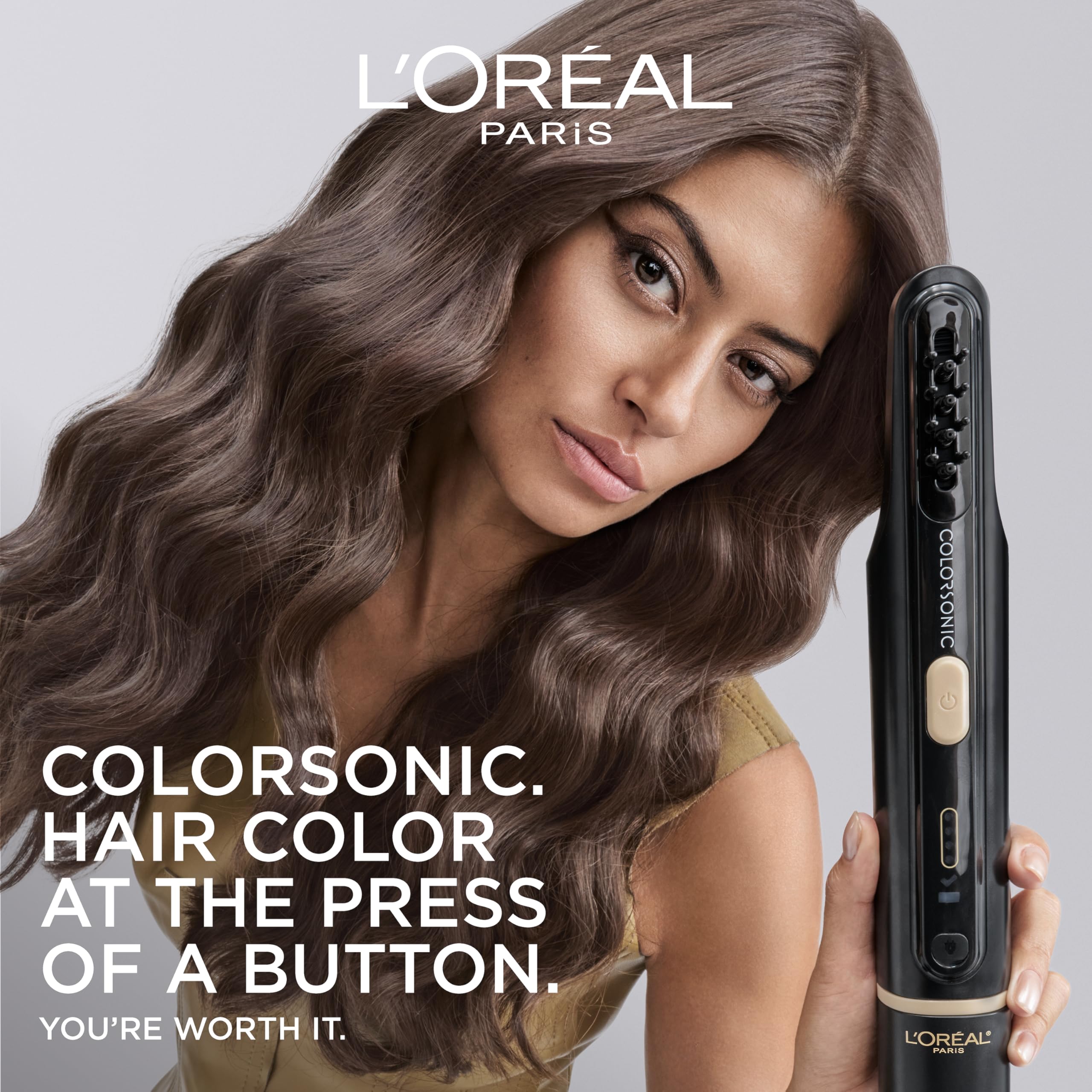 L'Oreal Paris Colorsonic cartridge insert highlights clean, fast color delivery to roots.