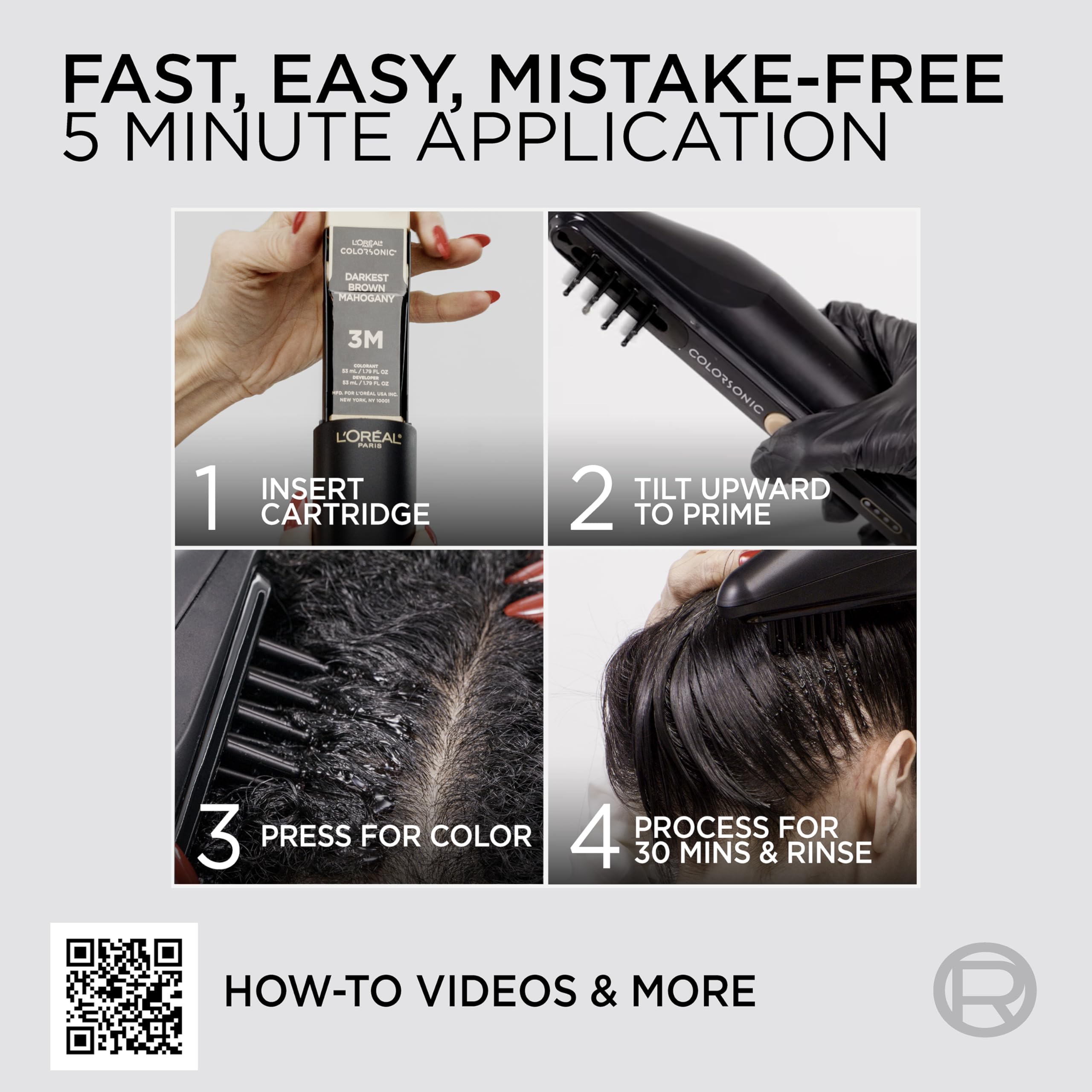 L'Oreal Paris Colorsonic Pick Pop Press action simplifies coloring.