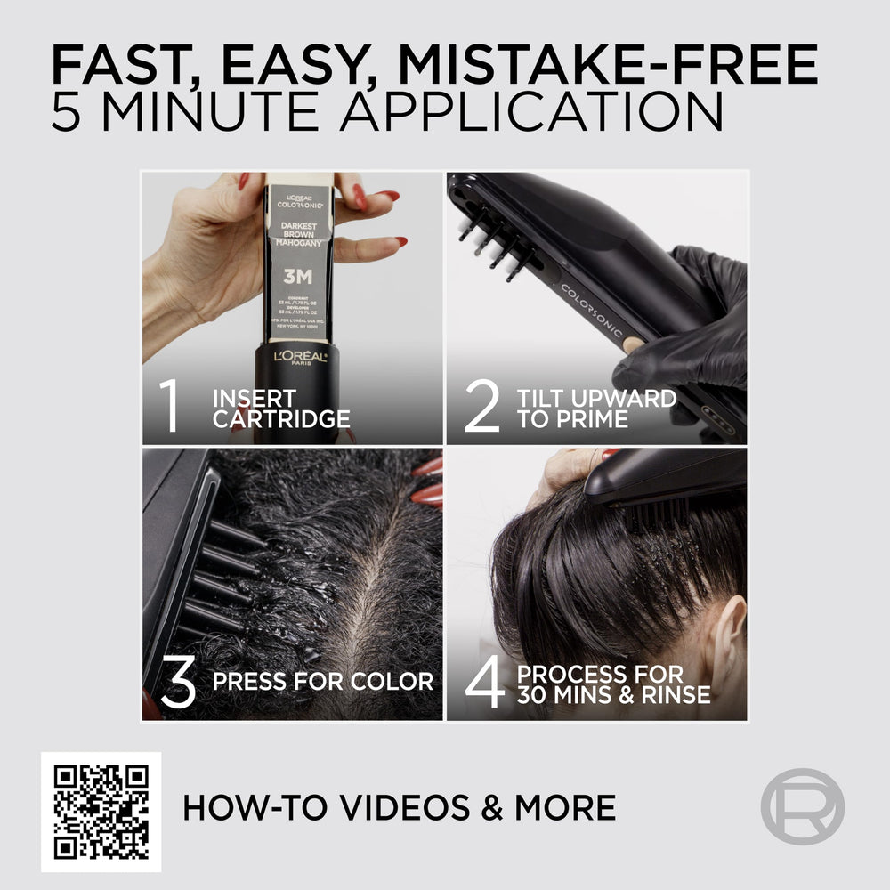 L'Oreal Paris Colorsonic Pick Pop Press action simplifies coloring.
