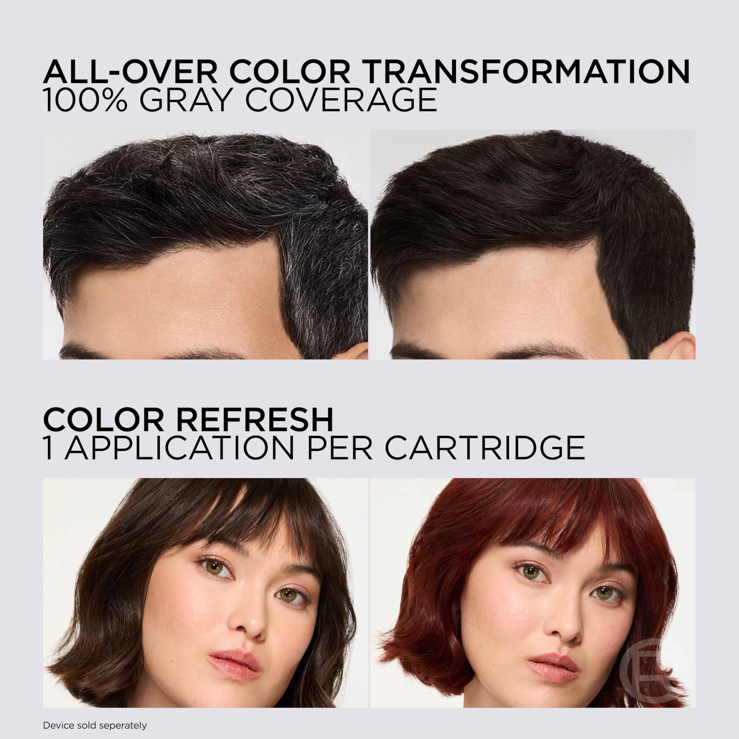 L'Oreal Paris Colorsonic full-head application in minutes.