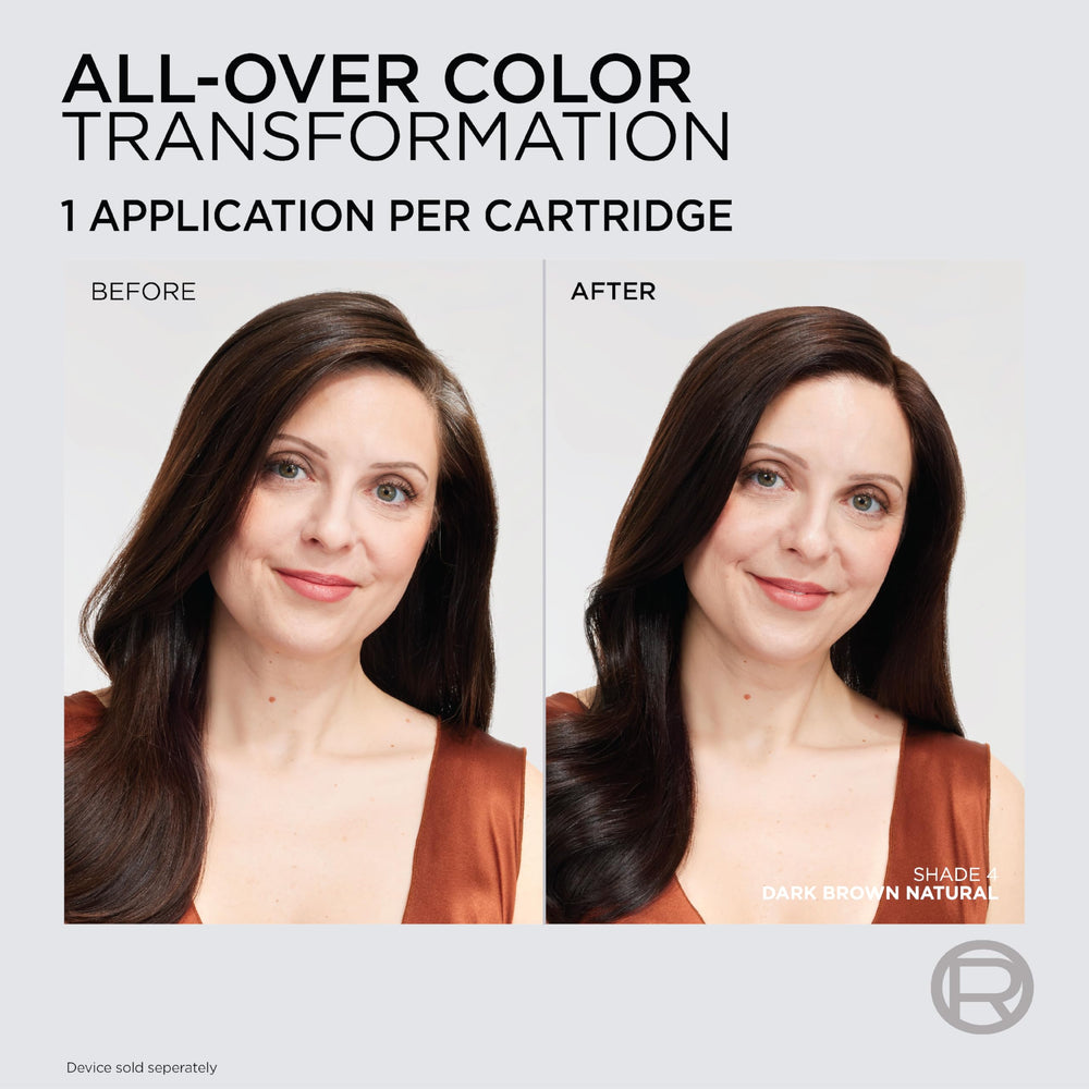 L'Oreal Paris Colorsonic gray coverage with long-lasting shade and shine.