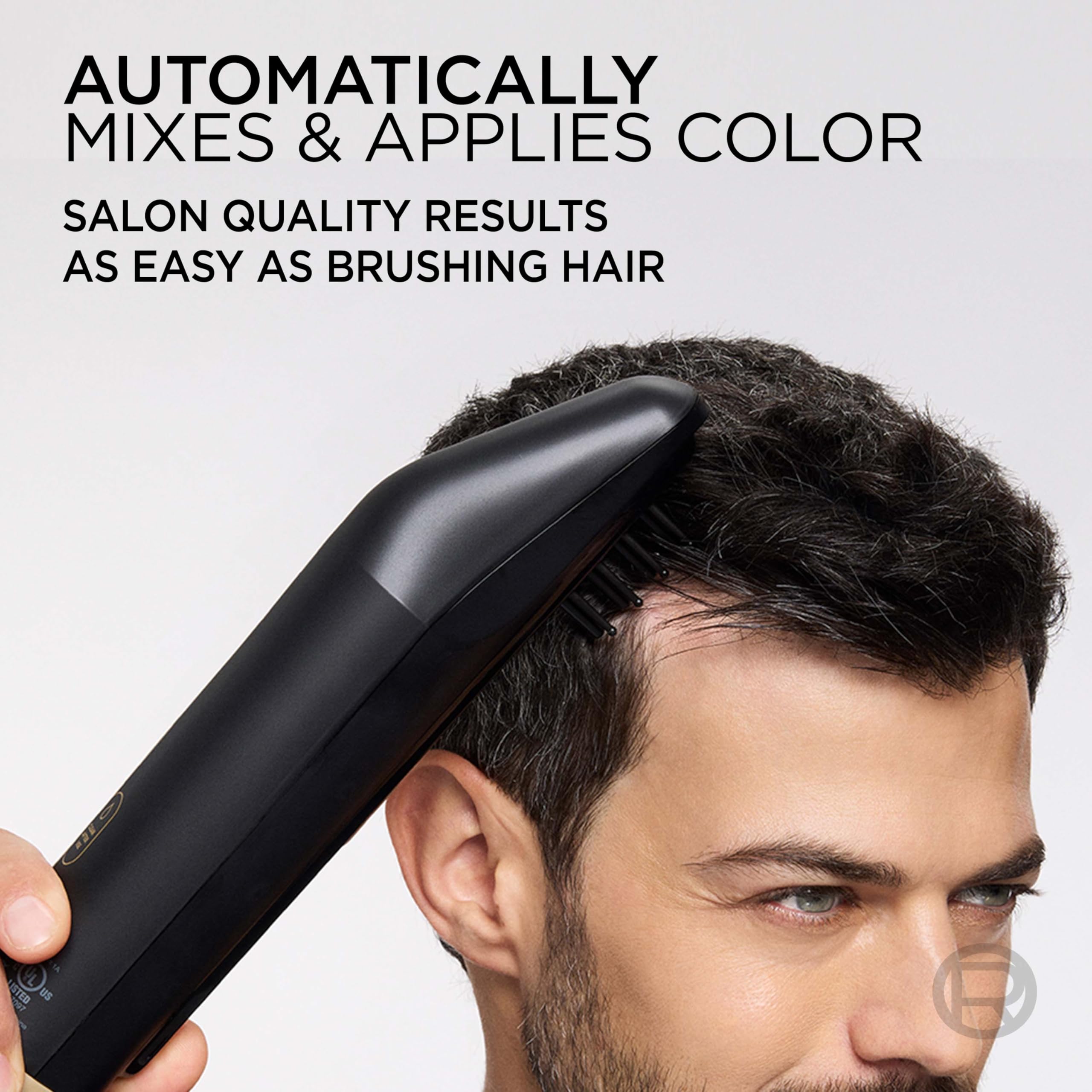 L'Oreal Paris Colorsonic bristles distribute color evenly on roots.