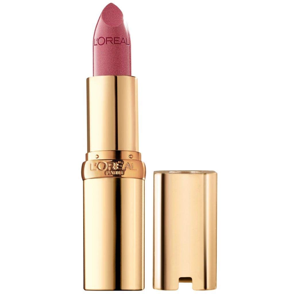 L'Oréal Paris Colour Riche barra labial cremosa en tono Peonía Rosado, hidratación duradera.