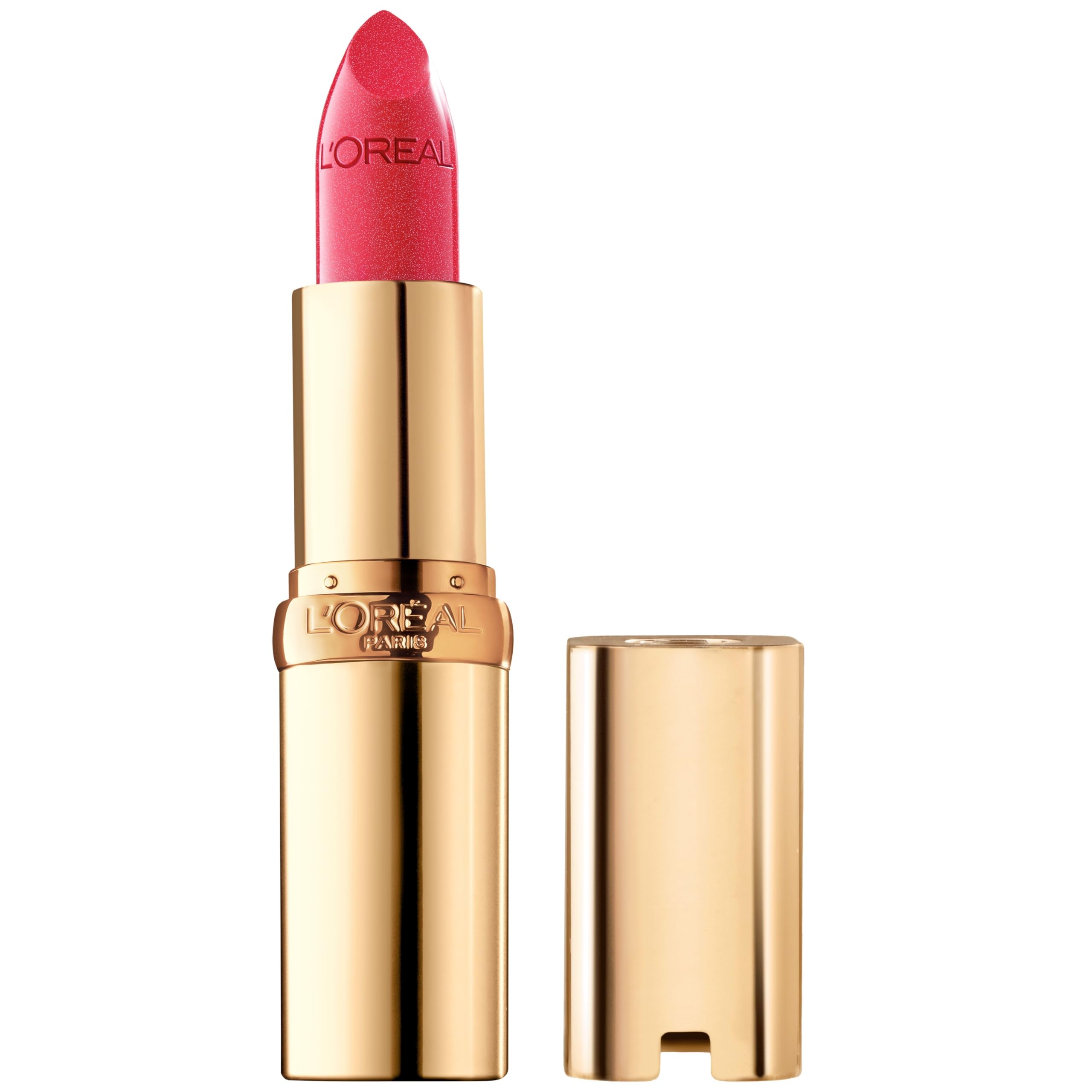 L'Oréal Paris Colour Riche barra-labios rosada, hidratación con argán para labios suaves.