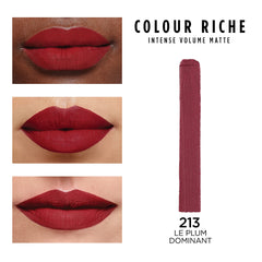 L'Oreal Paris Colour Riche Intense Volume Matte Lipstick acabado en polvo suave.