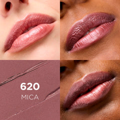 L’Oréal Paris Colour Riche Lipcolour Mica: aplicación suave desde el centro para acabado satinado.
