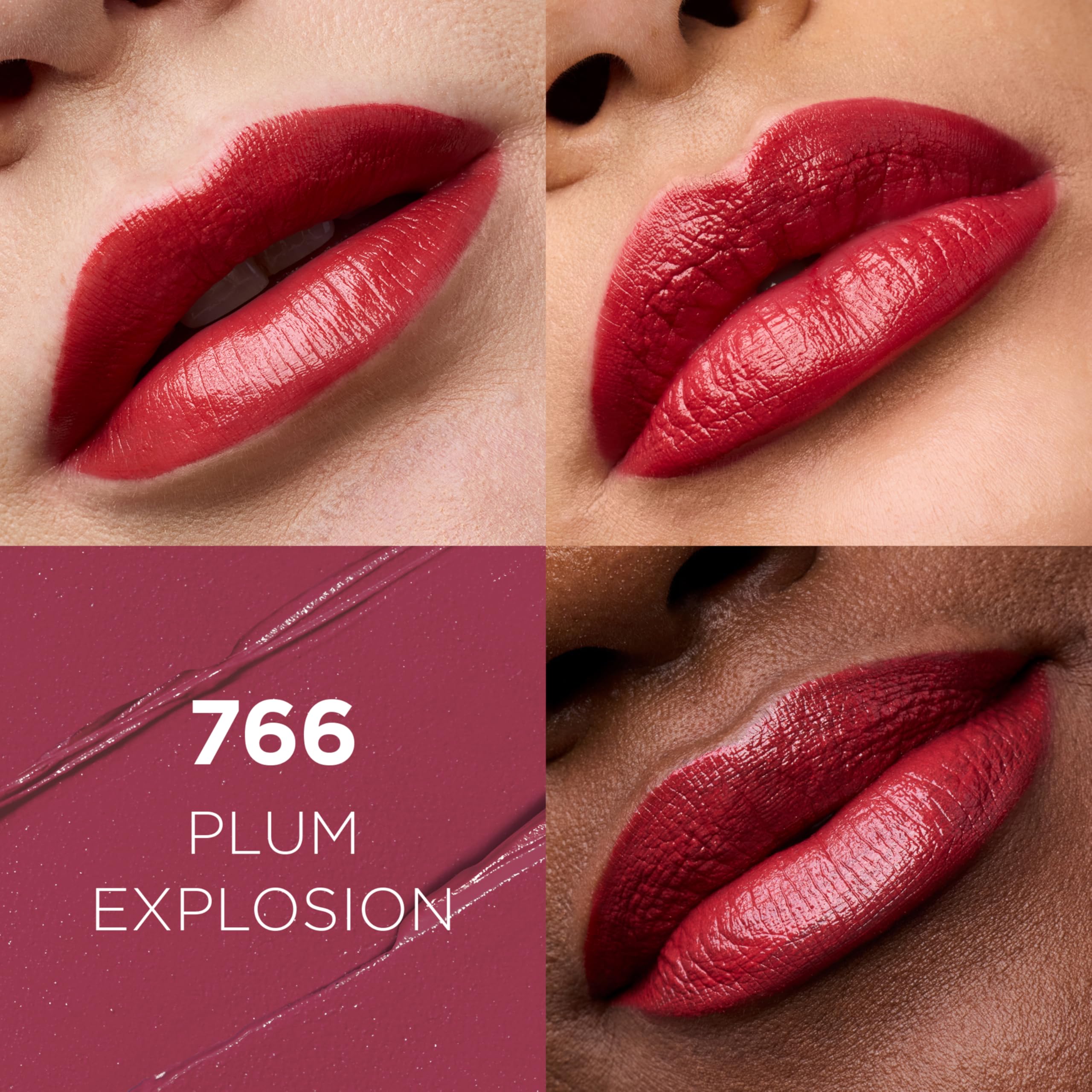 L'Oréal Paris Colour Riche Plum Explosion, tono púrpura intenso, ideal para looks nocturnos.
