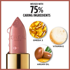Aplicación precisa para delinear y rellenar labios con Colour Riche Satin.