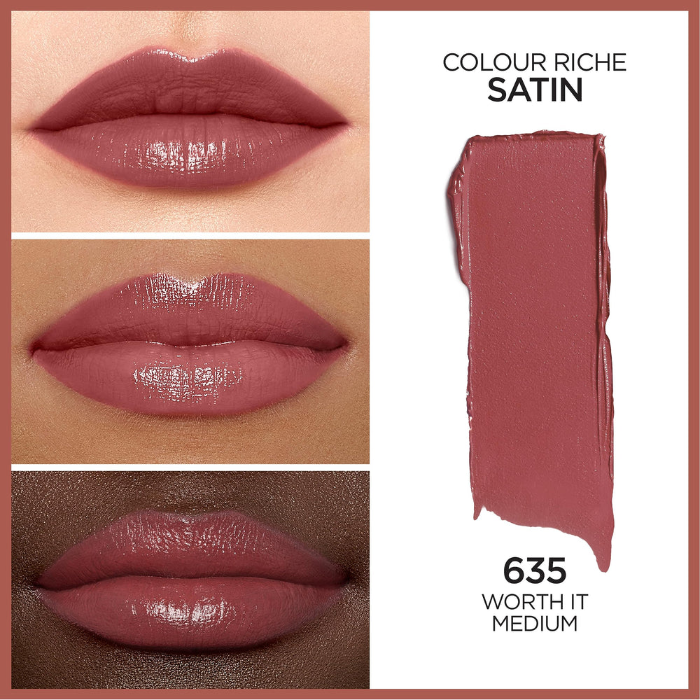 Labios hidratados gracias a argán y vitamina E en Colour Riche Satin.