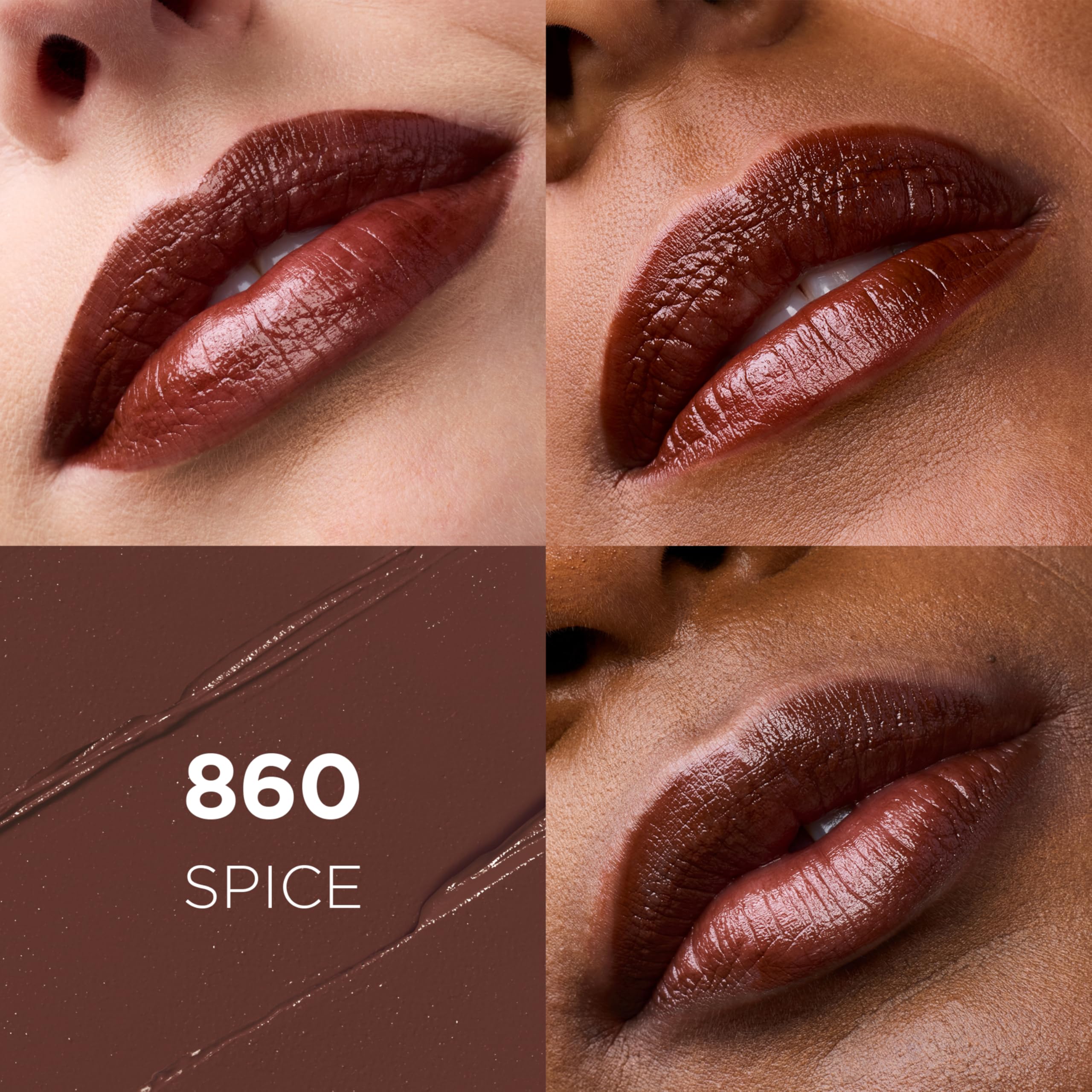L'Oréal Paris Colour Riche Spice: muestra textura satinada para acabado elegante.