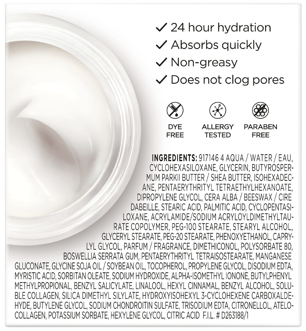 L’Oréal Paris crema diaria con colágeno, rutina de cuidado diaria para piel suave.