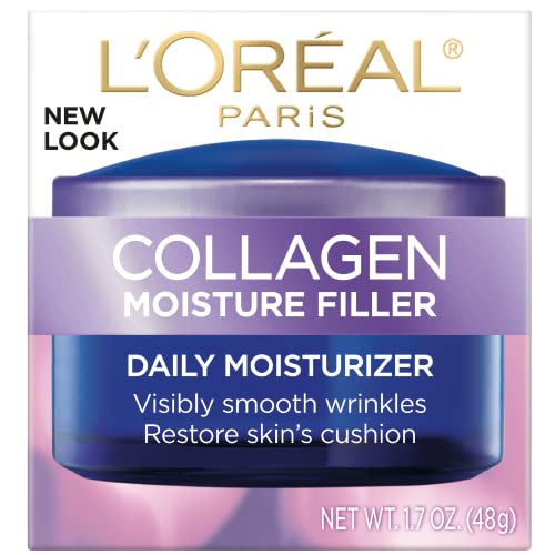 L’Oréal Paris crema diaria con colágeno, textura suave para aplicación rápida.