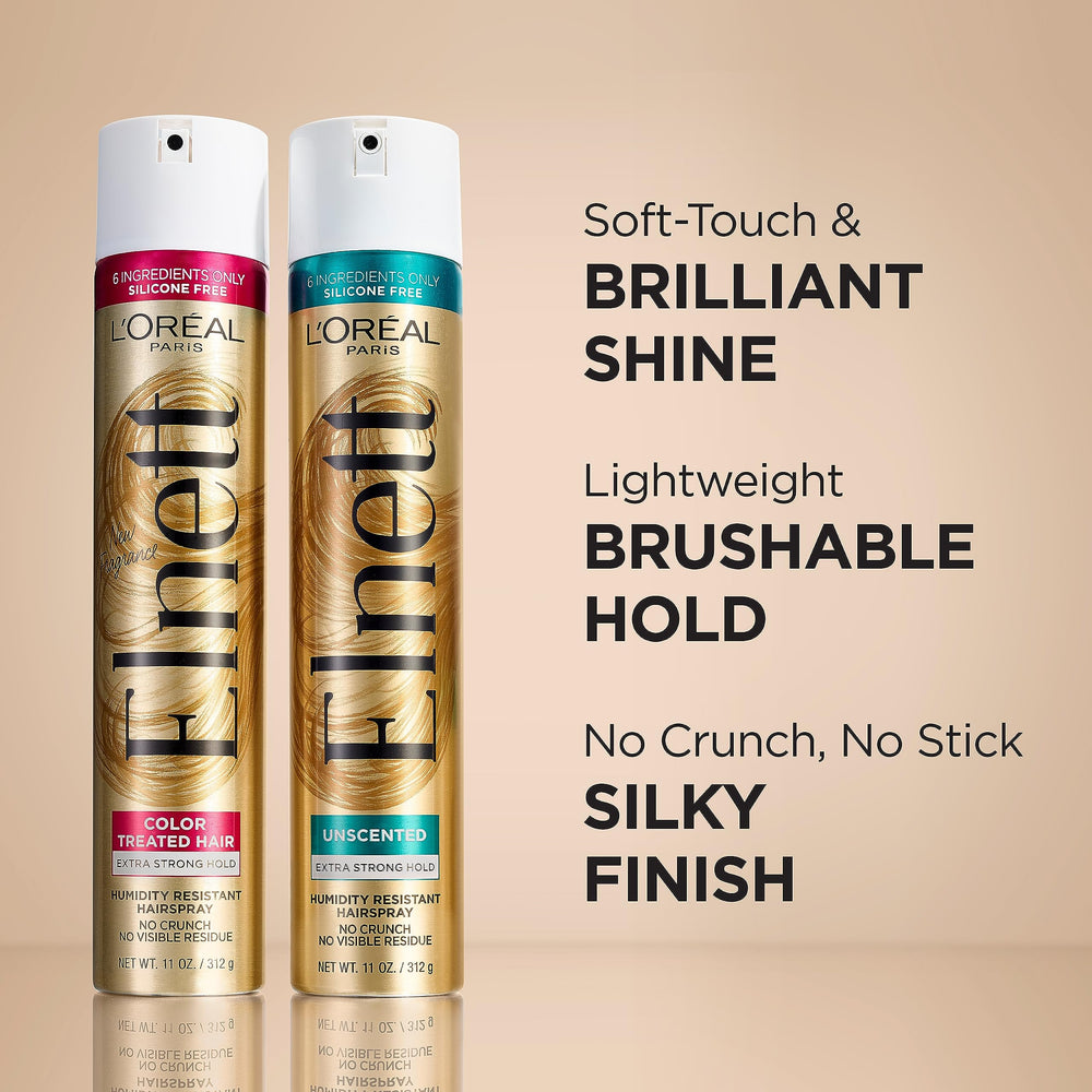 L'Oreal Paris Elnett Satin ofrece fijación fuerte sin resultado rígido