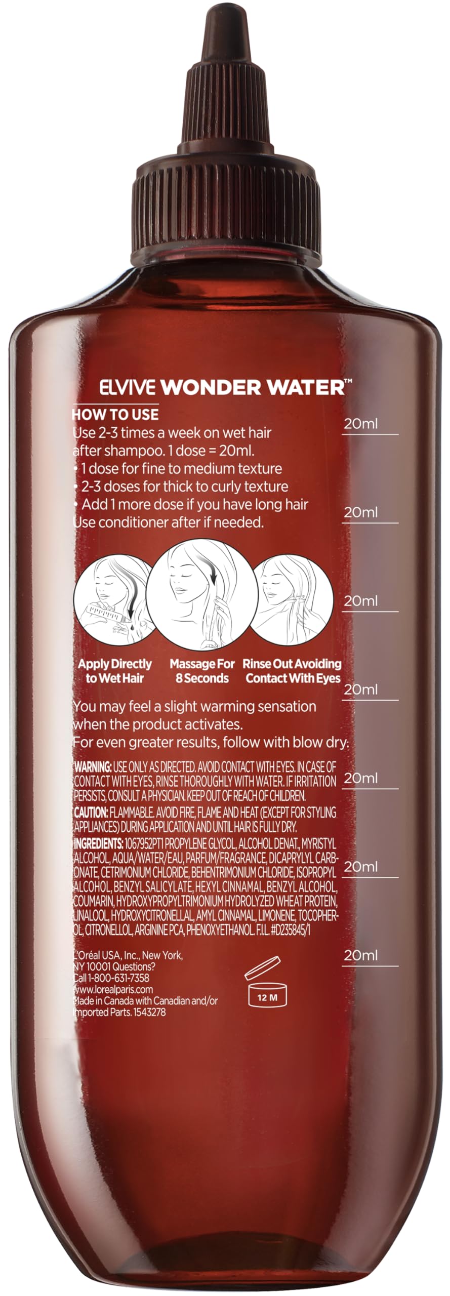 L’Oréal Paris Elvive Agua Lamellar, uso en longitudes para acabado suave y sedoso.