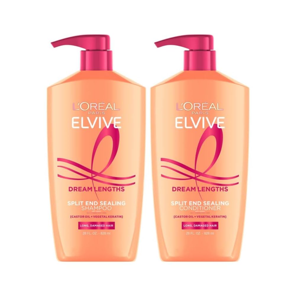 Champú Elvive Dream Lengths en botella limpia el cabello sin pesarlo y cuida el largo