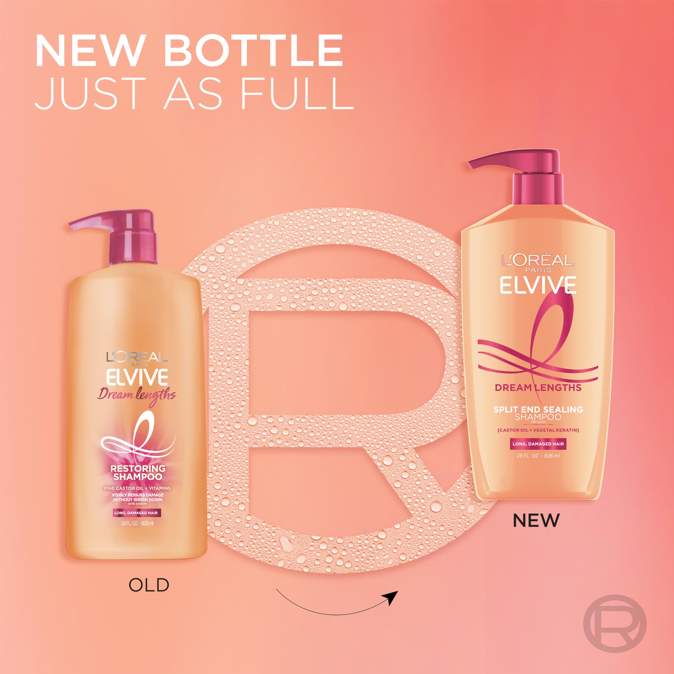 Elvive Dream Lengths acondicionador en botella, desenreda sin tirar del cabello.