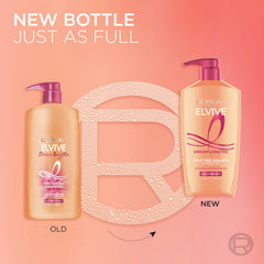 Elvive Dream Lengths acondicionador en botella, desenreda sin tirar del cabello.