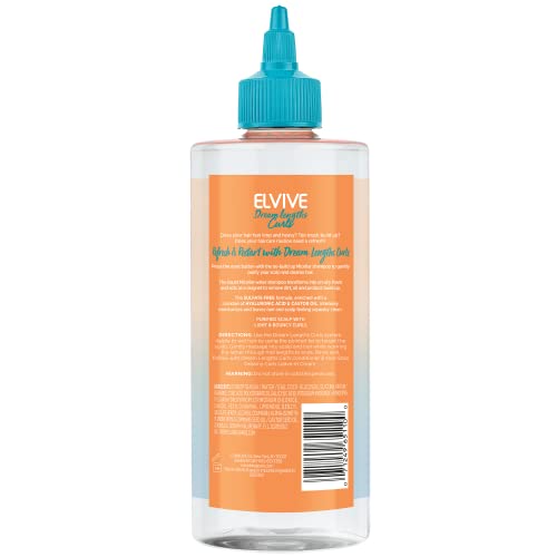L’Oréal Paris Elvive Dream Lengths Curls micellar foam in action, removing buildup softly.