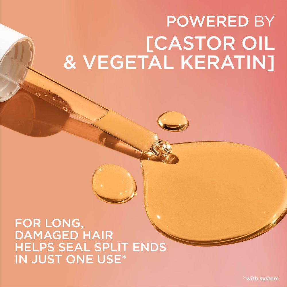 Elvive Dream Lengths shampoo textura cremosa en botella, suaviza cabello y aporta brillo.