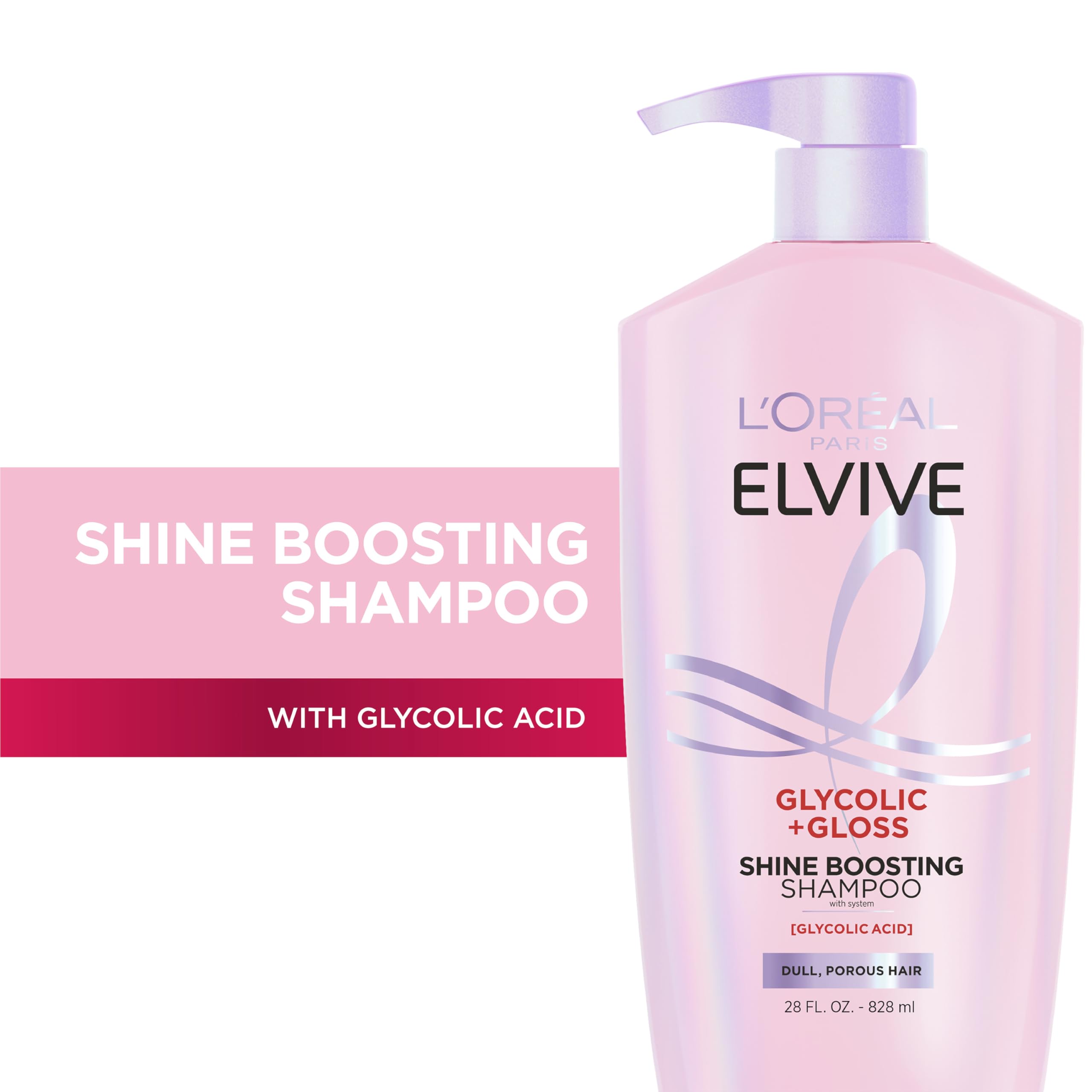 L'Oréal Paris Elvive Glycolic + Gloss Shampoo espuma suave para limpieza