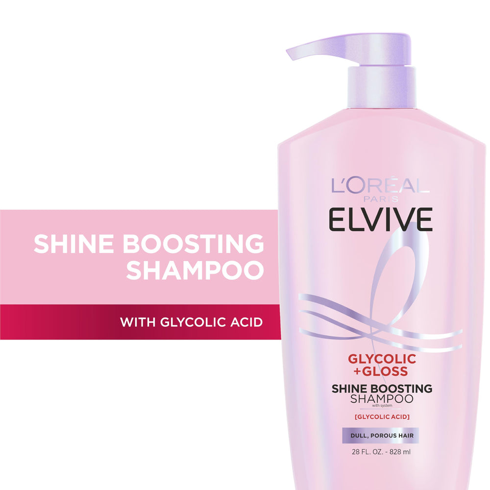 L'Oréal Paris Elvive Glycolic + Gloss Shampoo espuma suave para limpieza