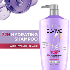L’Oréal Paris Elvive Hyaluron Plump acondicionador, botella, desenreda y suaviza.