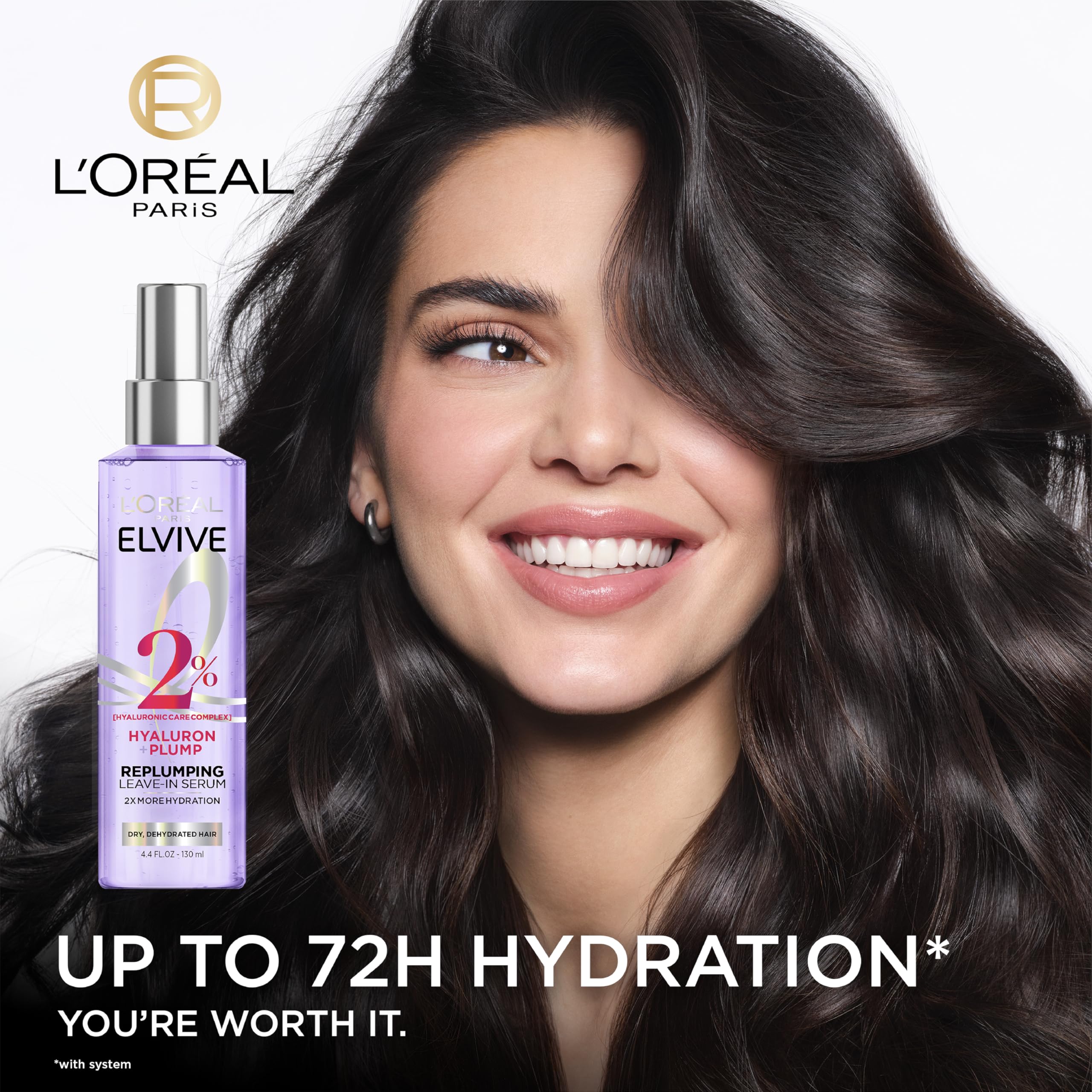 Acondicionador desenredante Hyaluron Plump para peinado más fácil.