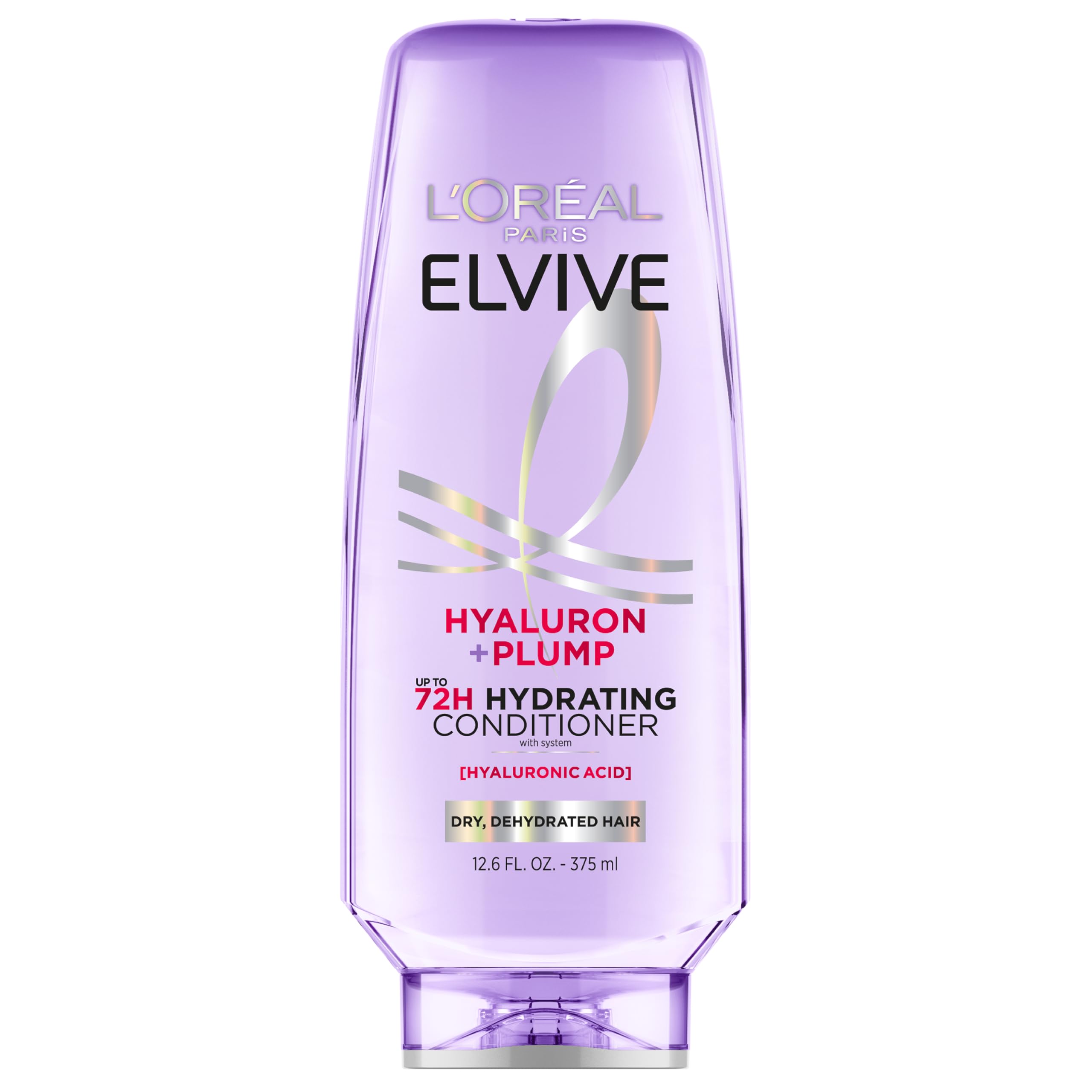 L'Oreal Paris Elvive Hyaluron Plump conditioner bottle highlights hydration for dry hair
