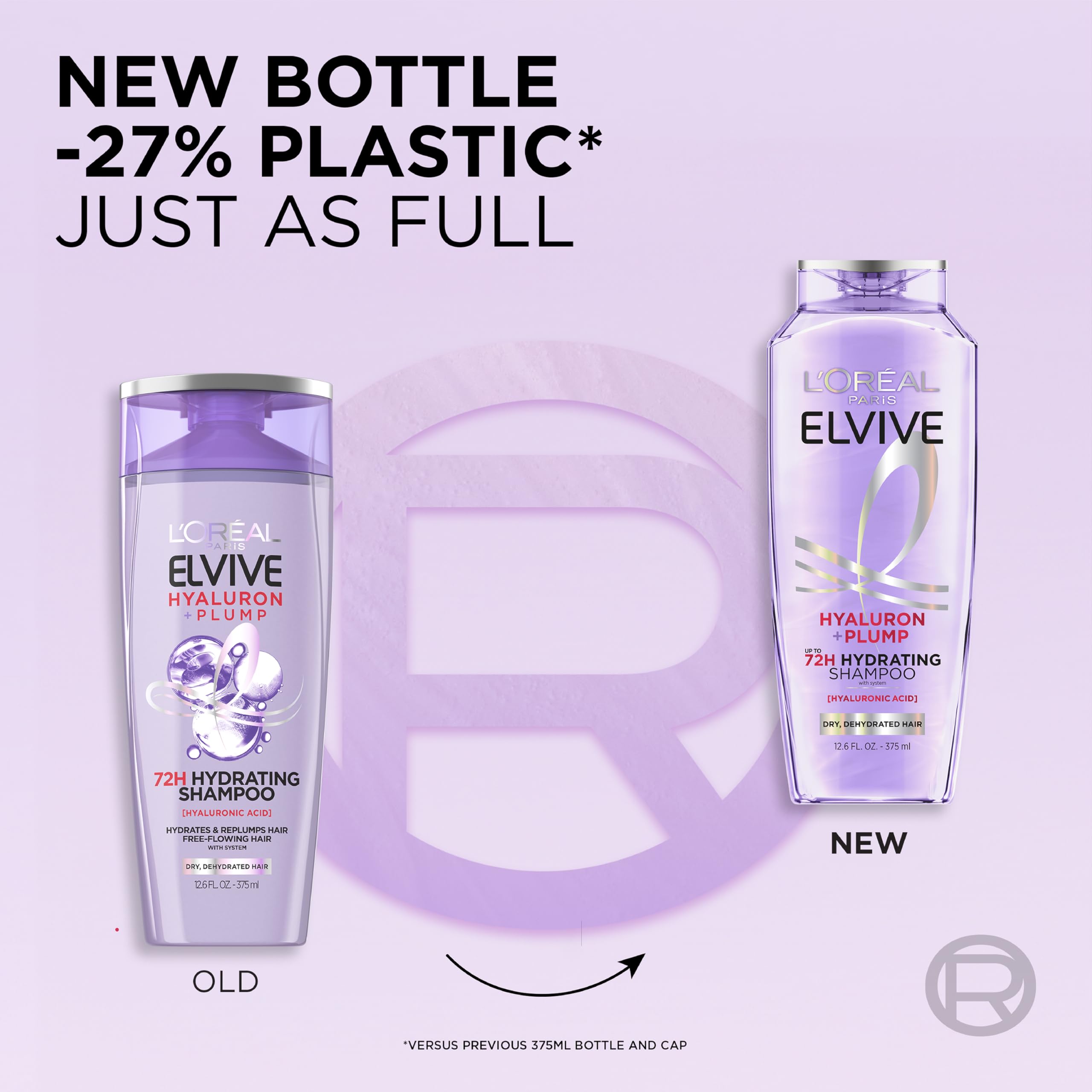 L'Oreal Paris Elvive Hyaluron Plump conditioner tube highlights detangling moisture for dehydrated hair.