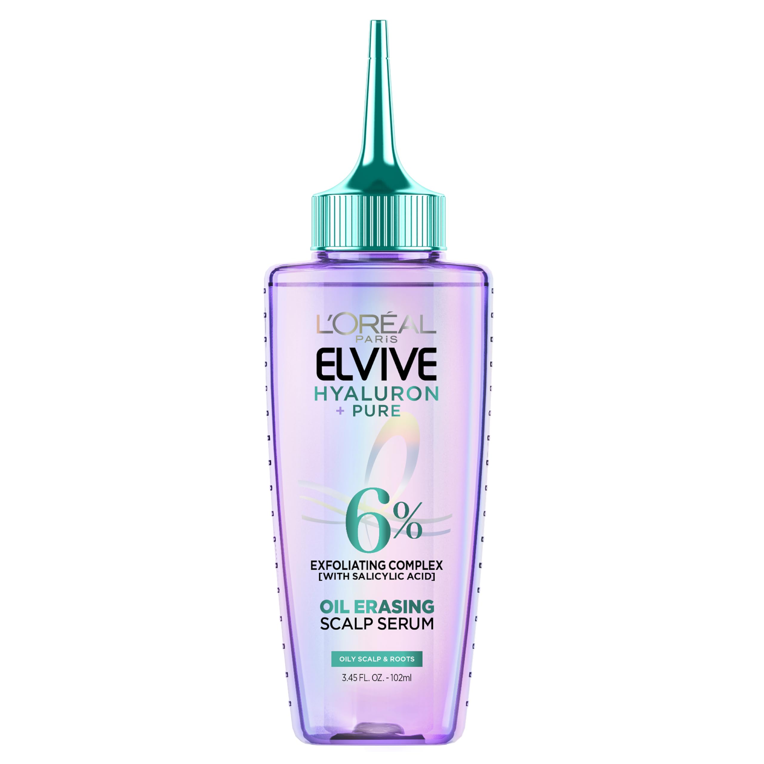 L’Oréal Paris Elvive Hyaluron Pure Serum: aplicación suave para purificar el cuero cabelludo y refrescar.
