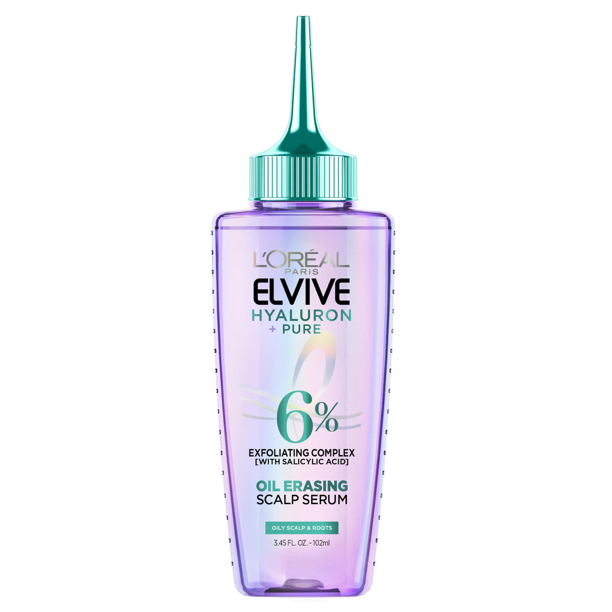 L’Oréal Paris Elvive Hyaluron Pure Serum: aplicación suave para purificar el cuero cabelludo y refrescar.