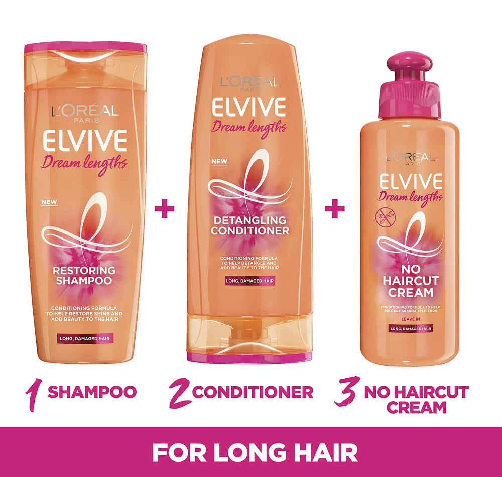Aplicación de Mascarilla Elvive en cabello mojado para hidratación y suavidad