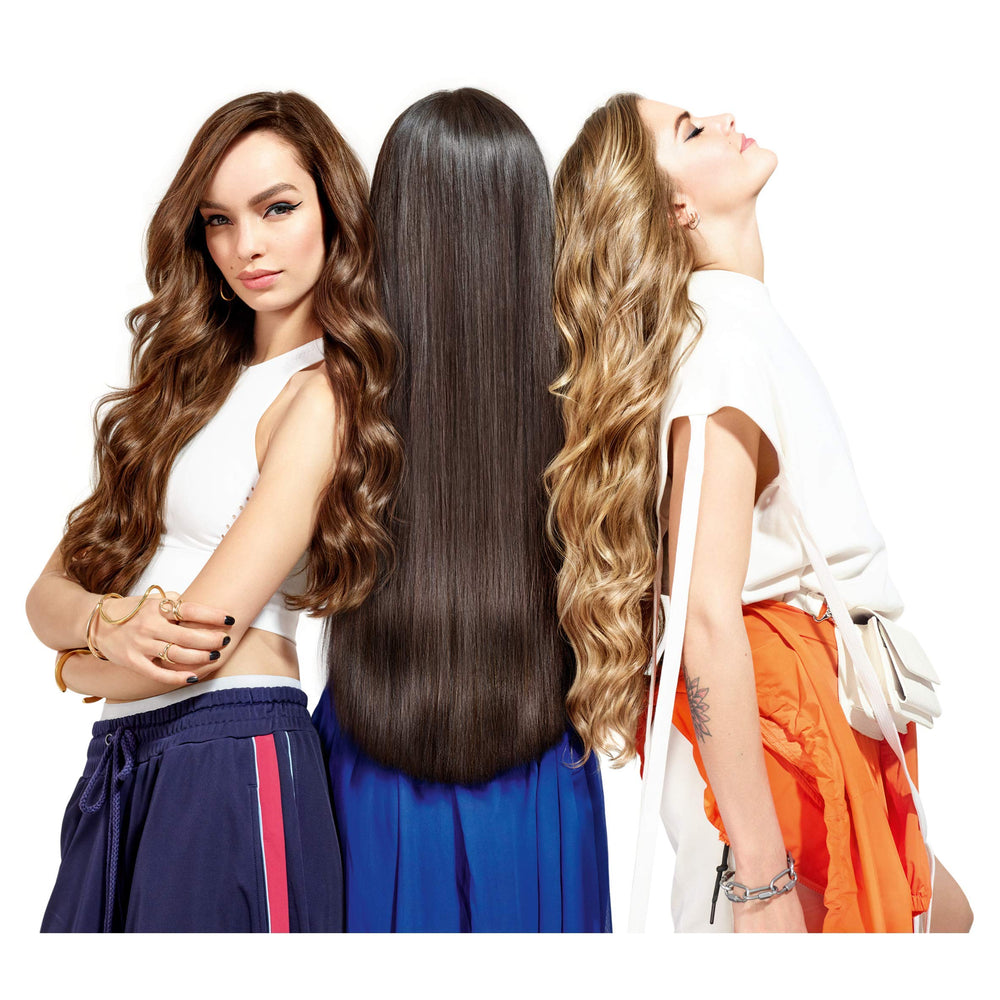 Brillo suave para cabello largo gracias a la mascarilla Elvive