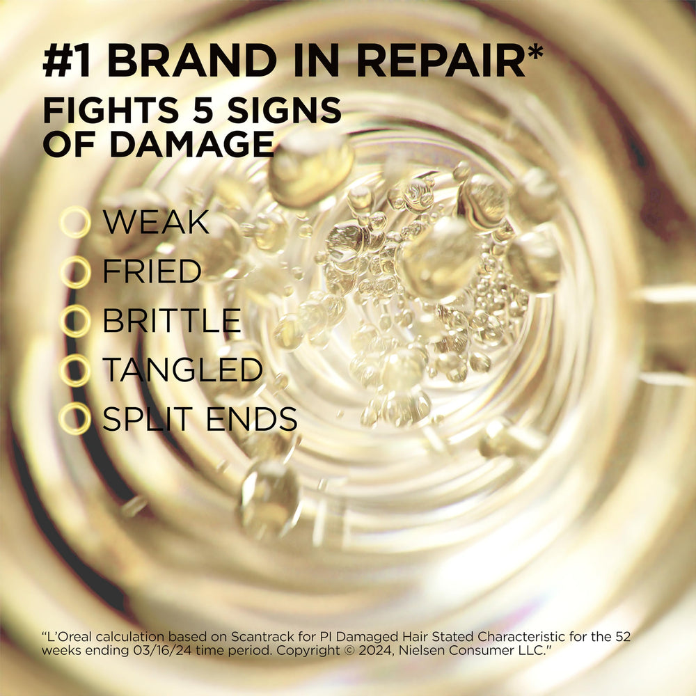 L'Oréal Paris Elvive Total Repair 5, textura cremosa para cuidado cómodo.