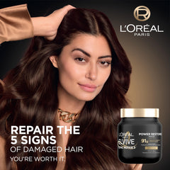 L'Oréal Paris Elvive TR5 Power Restore, aroma floral-cremoso, ideal para ritual diario de cuidado.